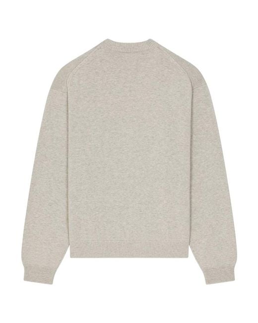 KENZO White Logo Embroidered Crewneck Sweater for men