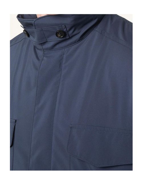 Loro Piana Blue Traveller High-Neck Jacket for men