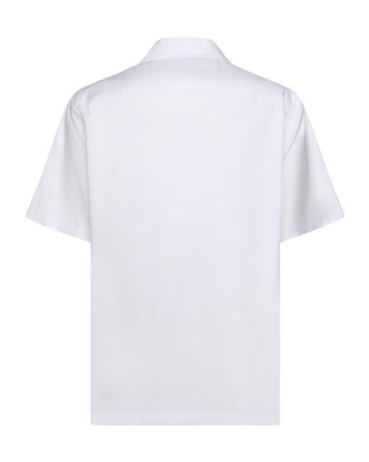 Dolce & Gabbana White Collared Short-Sleeve Shirt for men