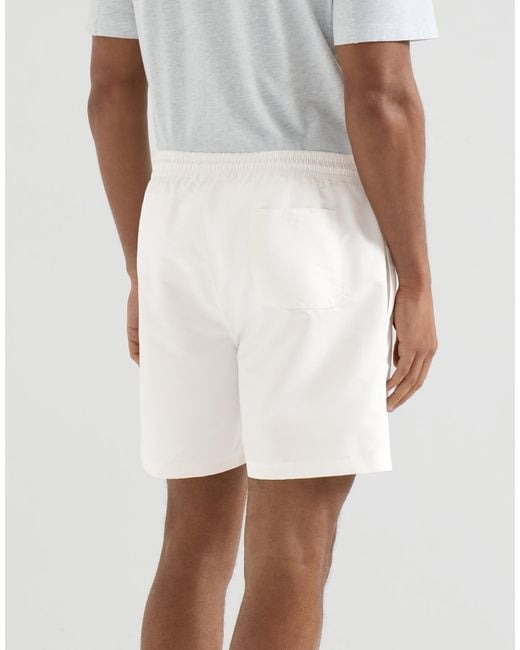 Brunello Cucinelli White Swim Shorts for men