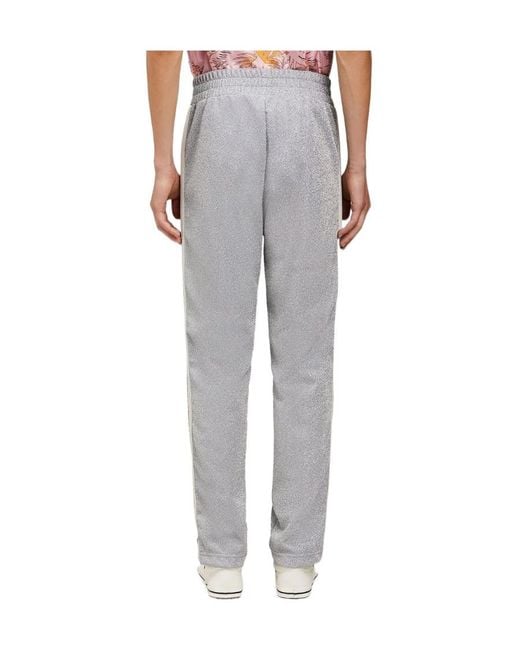 Palm Angels Blue Metallic Logo-Embroidered Track Pants for men
