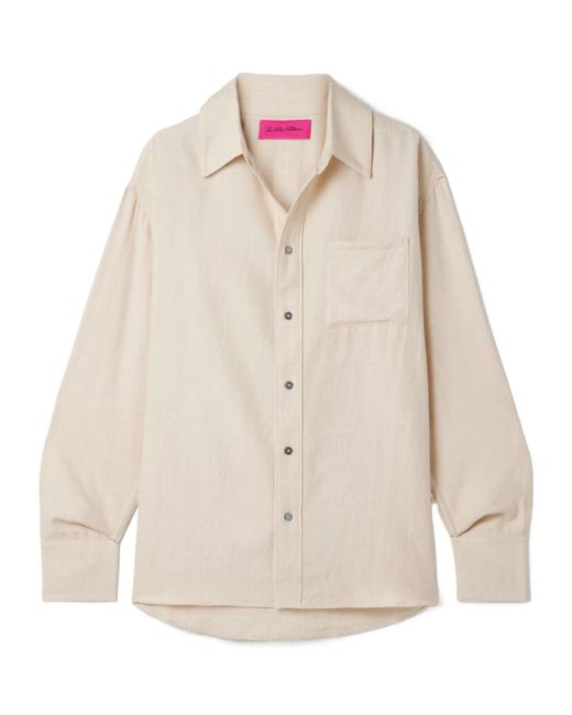 The Elder Statesman Natural Wool And Cashmere-Blend Twill Shirt