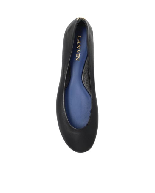 Lanvin Black Round Toe Ballet Flats