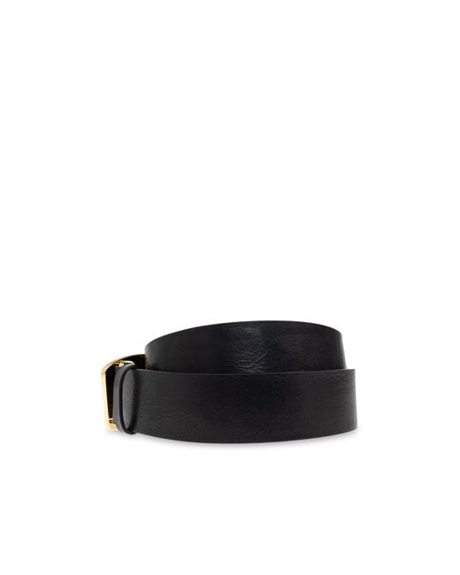 DSquared² Red Logo Plaque Buckle Belt for men