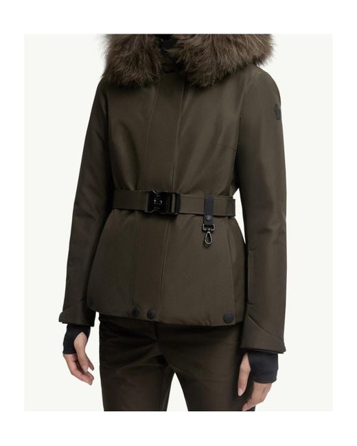 Moncler Black Laplance Gore-Tex Shearling-Trimmed Hooded Down Ski Jacket