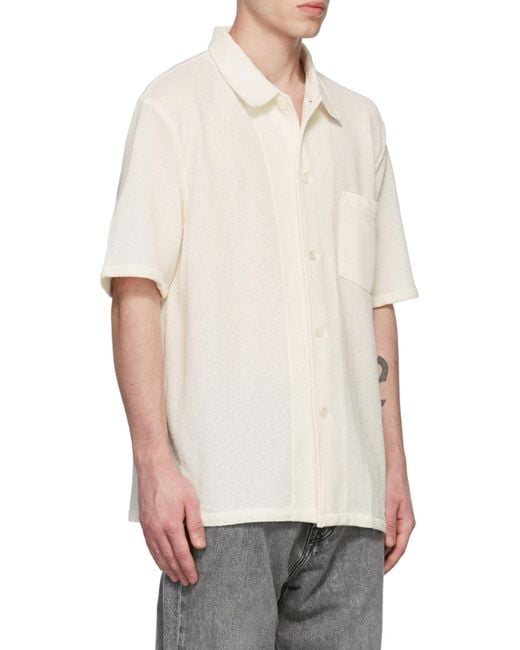 Our Legacy White Short Sleeved Buttoned Shirt for men