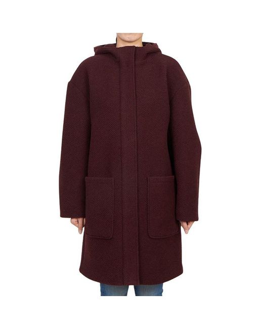 Max Mara Red Hooded Coat