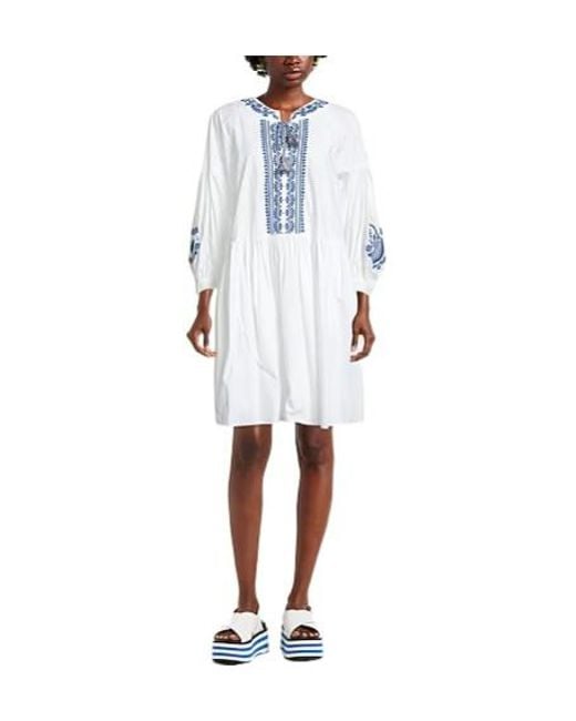 Weekend by Maxmara Blue Long-Sleeve Loose-Fit Dress