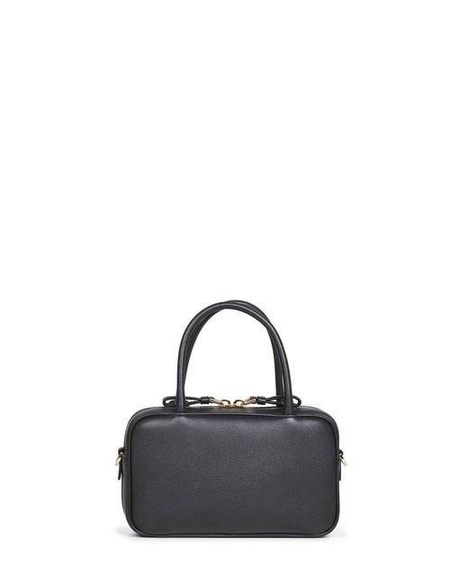 Prada Black Triangle Logo-Plaque Tote Bag