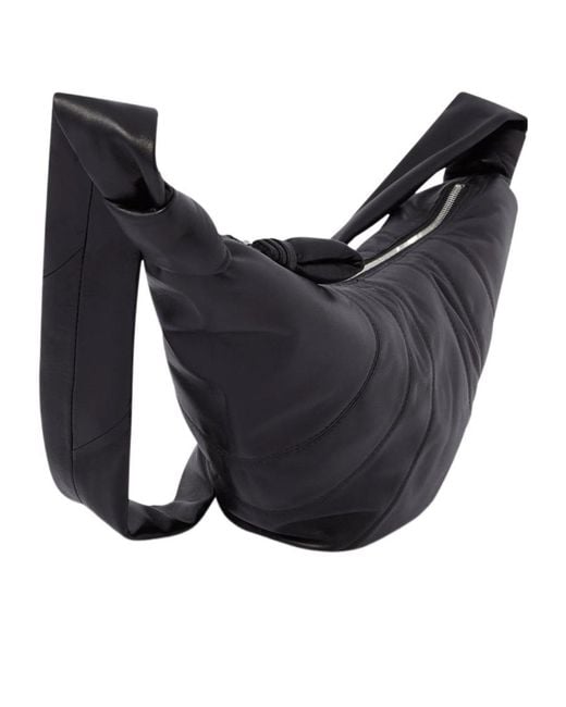 Lemaire Black Croissant Medium Shoulder Bag for men