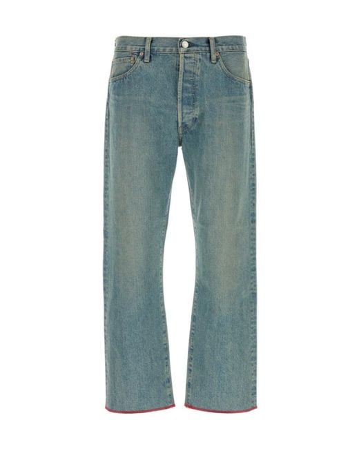 Junya Watanabe Blue Straight-Leg Jeans for men