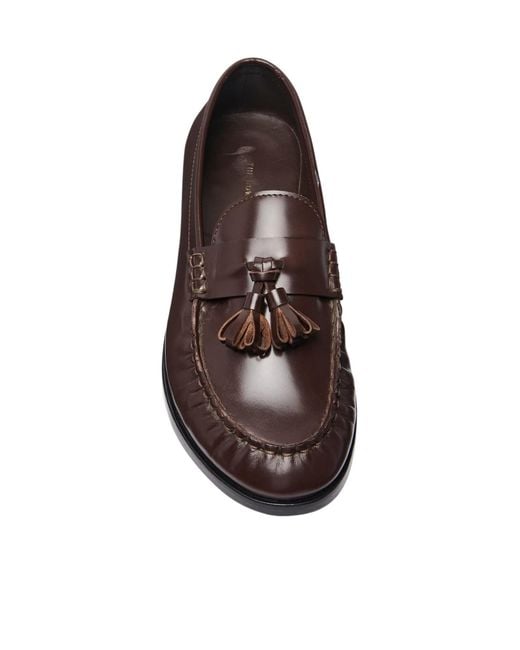 The Row Brown Tassel Detailed Loafers