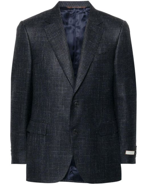 Canali Blue Single-Breasted Blazer for men