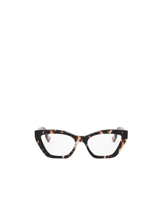 Fendi White Eyewear Cat-Eye Frame Glasses
