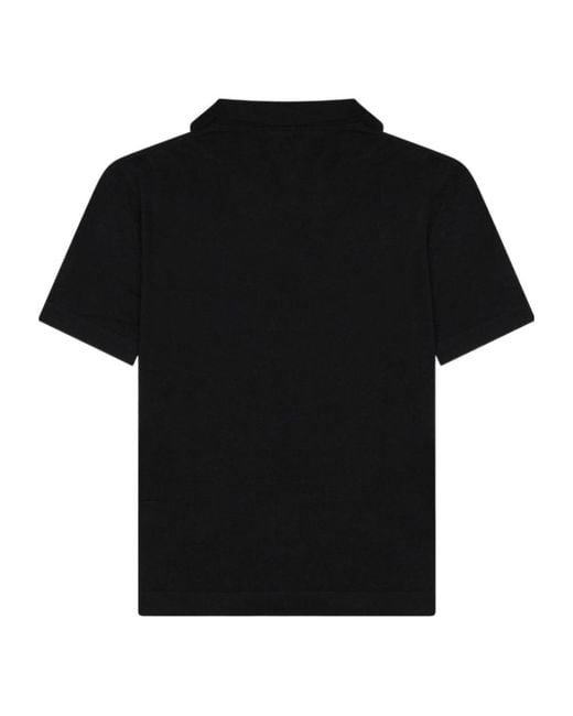 Closed Black Short-Sleeve Polo Shirt for men