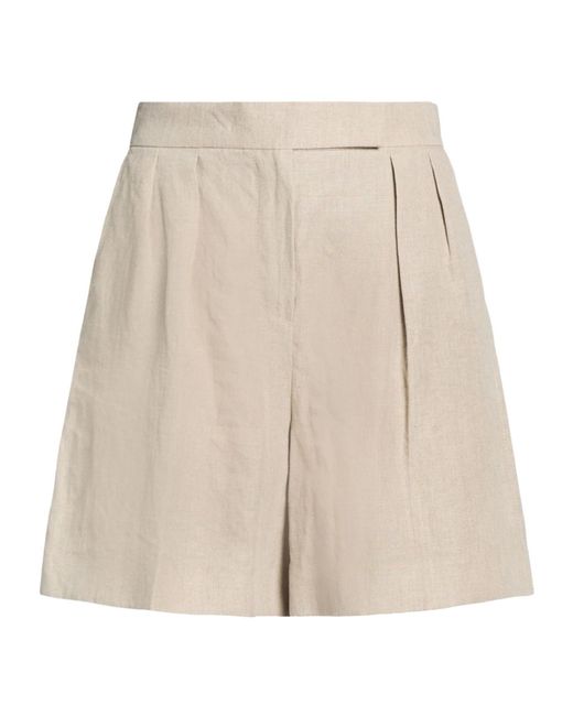 Max Mara Natural Solid Color Shorts