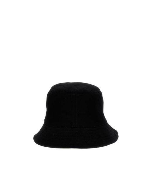 Isabel Marant Black Logo Embroidered Narrow Brim Bucket Hat for men