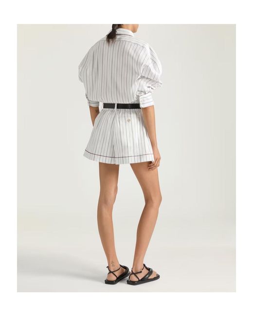 Givenchy White Striped Shorts