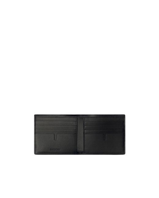Burberry Blue Check Bifold Wallet for men