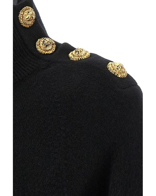Balmain Black Turtleneck Knitted Jumper
