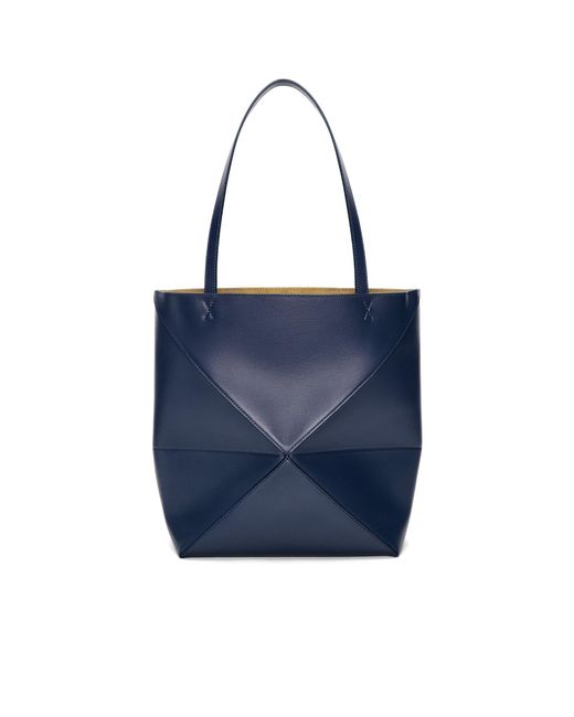 Loewe Blue Puzzle Fold Medium Top Handle Bag