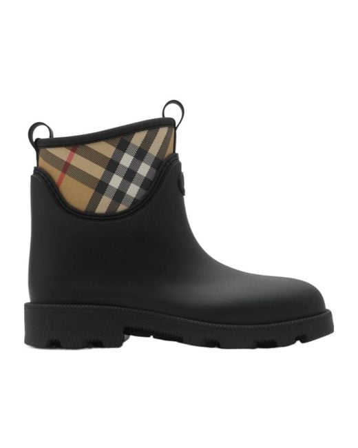 Burberry Black Marsh Stamp Low Boots for men