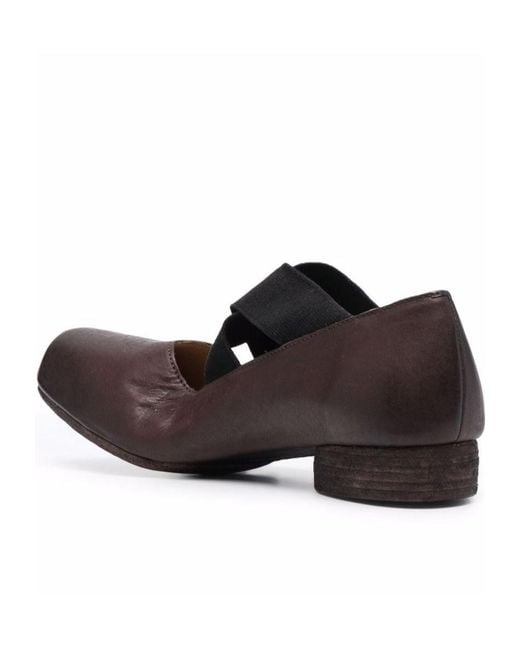 Uma Wang Brown Square-Toe Ballet Flats