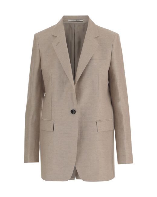 Tagliatore Brown Single-Breasted Tailored Jacket