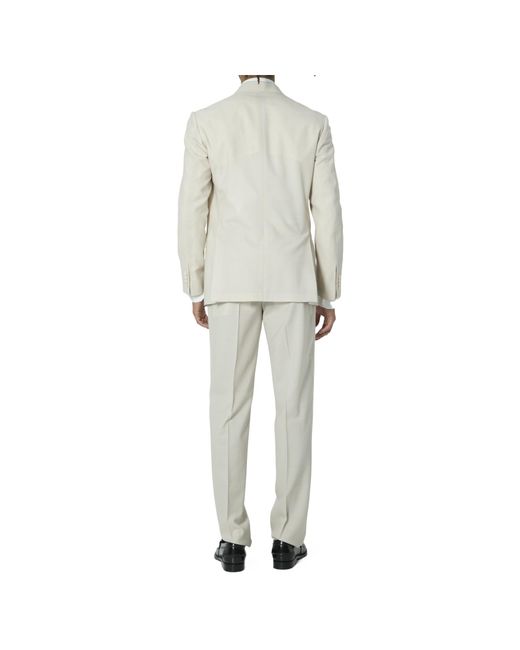 Lardini White Feeling Double-Breasted Suit for men