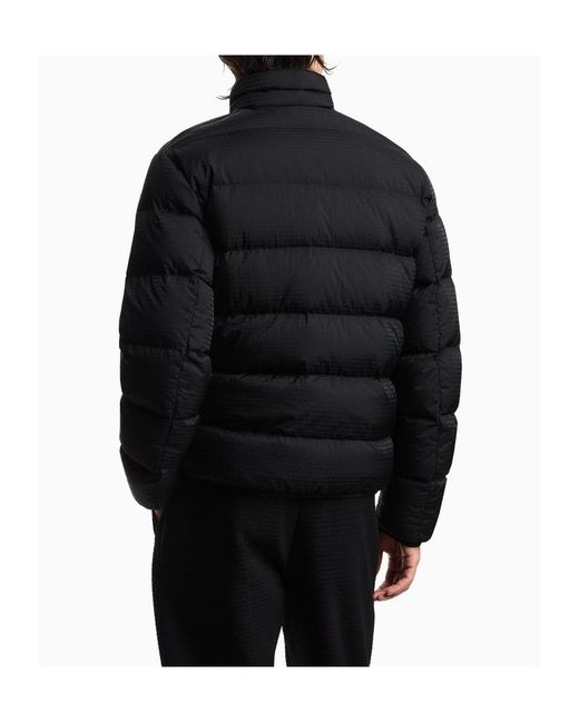 Emporio Armani Blue Zip-Up Padded Jacket for men