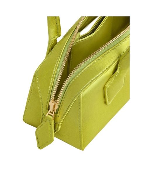 Alaïa Yellow Alaïa Le Teckel Small Satin Shoulder Bag