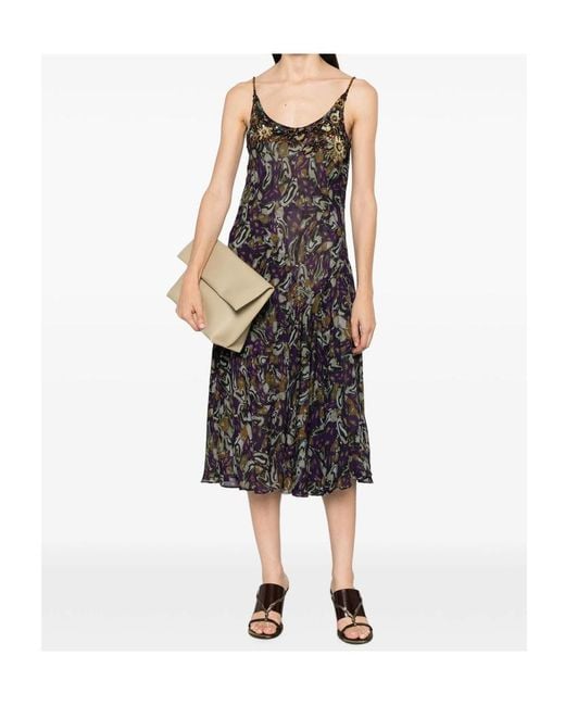 Dries Van Noten Multicolor Spaghetti-Strap Dress