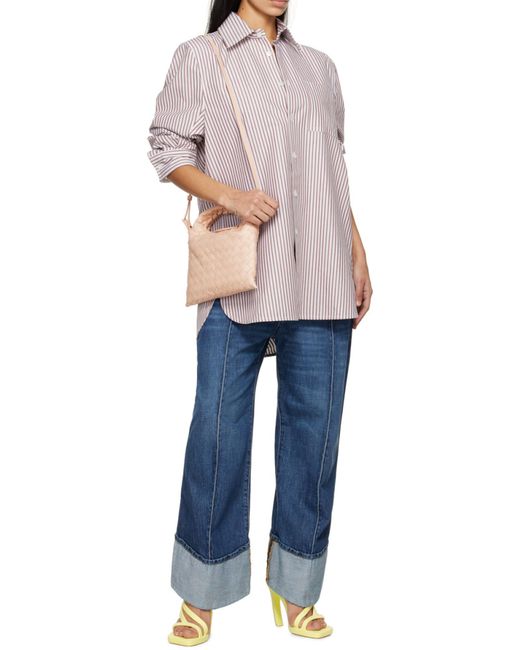 Bottega Veneta Pink Woven Top Handle Bag
