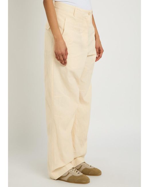 Dries Van Noten Natural Cotton Trousers