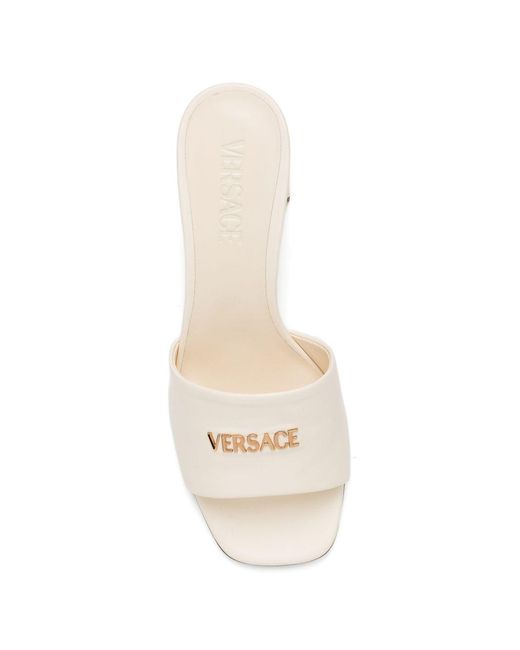 Versace Natural 50Mm Logo-Embossed Sandals