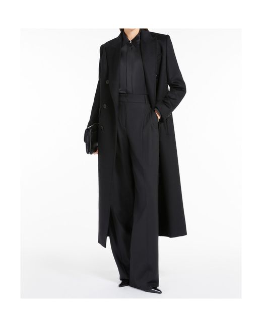 Max Mara Blue Studio Baden Curved Hem Long-Sleeved Top