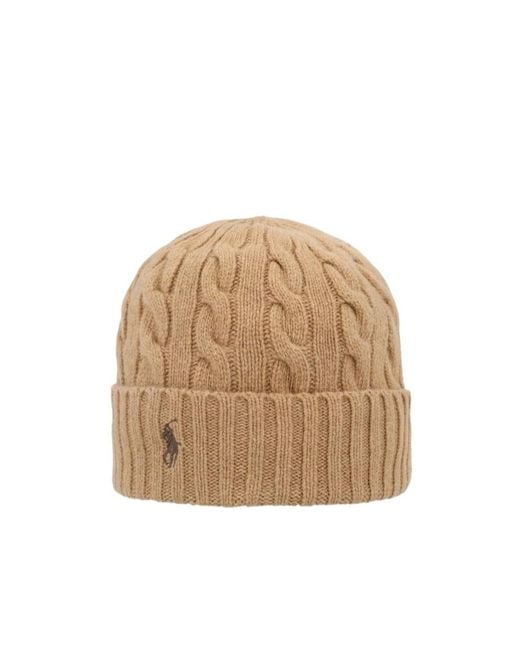 Polo Ralph Lauren Natural Knitted Hat With A Pony Pattern for men
