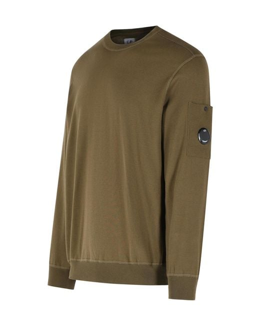 C P Company Green Lens Detailed Knitted Jumper for men