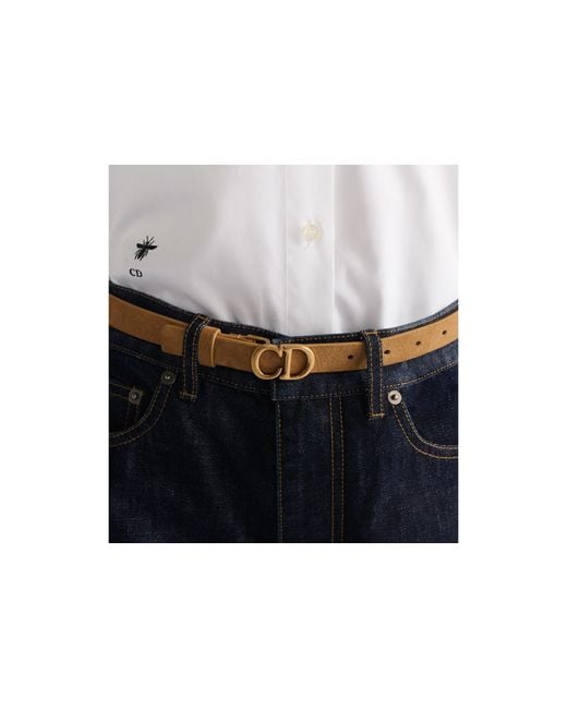Dior White Saddle Belt