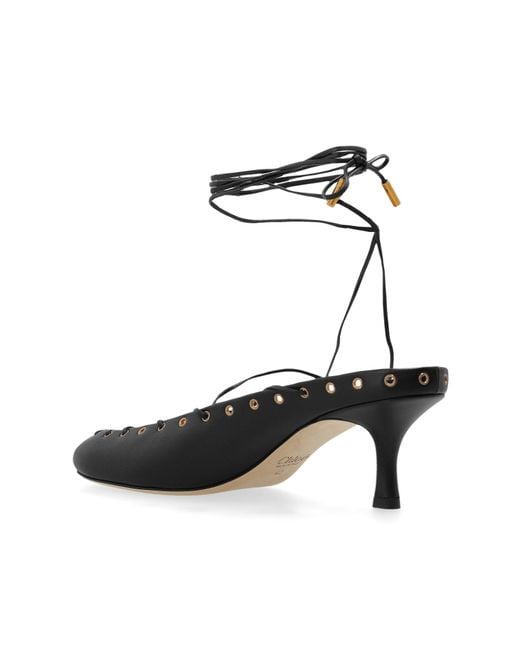 Chloé Black Chloé Ghillies Heeled Shoes