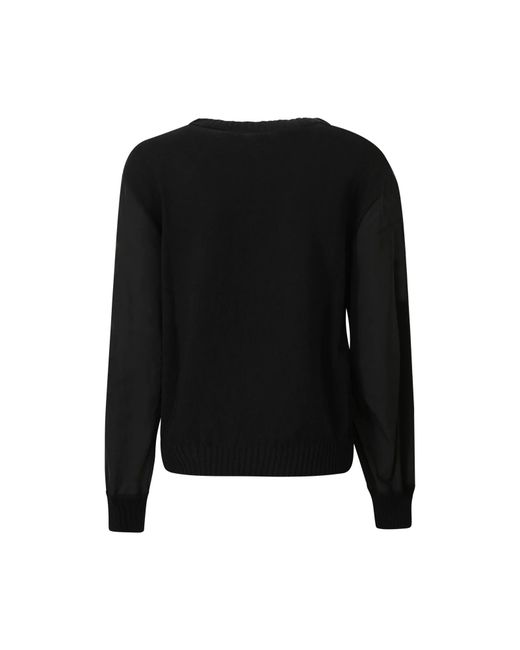Max Mara Black Long-Sleeved Knitted Shirt