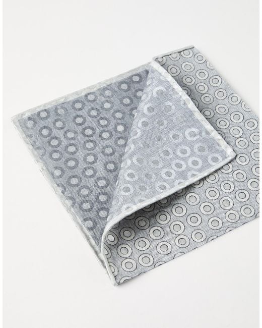 Brunello Cucinelli Gray Polka-Dot Pocket Square Scarf for men