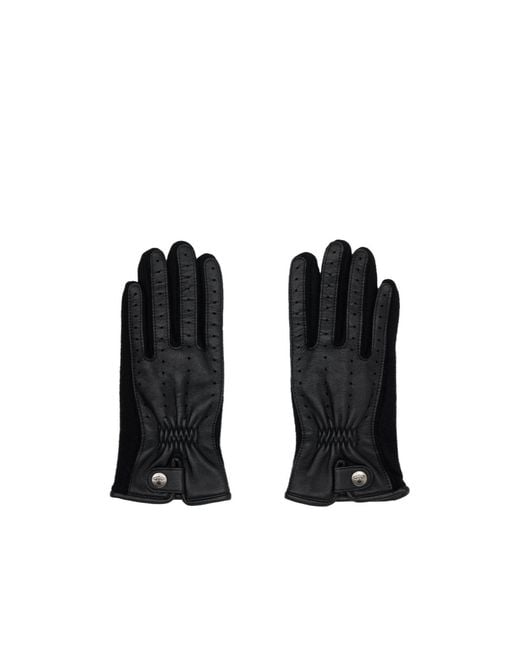 Vivienne Westwood Black Orb Engraved Gloves