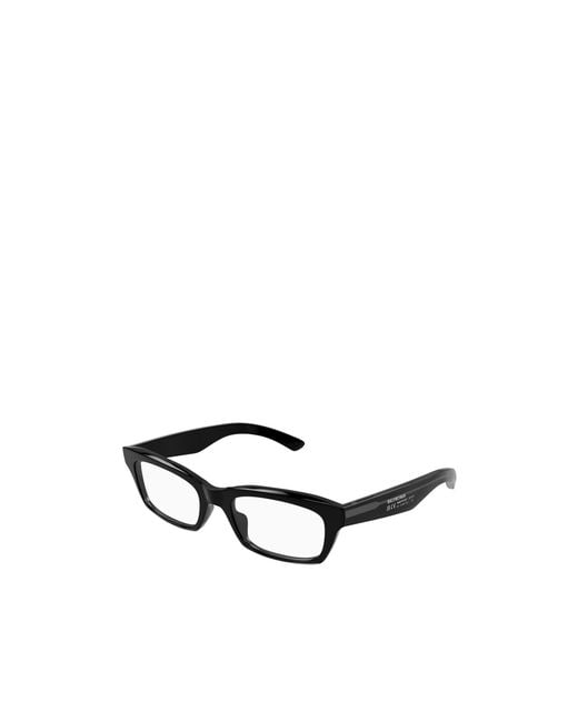 Balenciaga White Eyewear Rectangle Frame Glasses for men