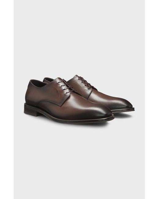 Boss Brown Boss Hubo Boss Almond Toe Lace-Up Shoes for men