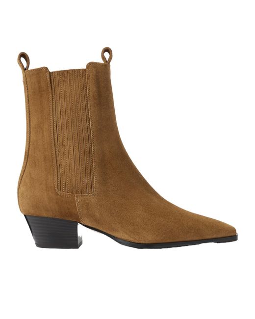 Aeyde Brown Agata Suede Ankle Boots