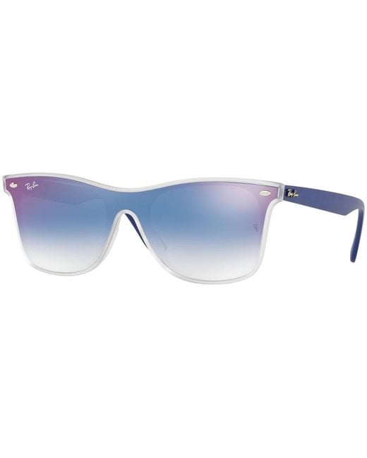 Ray-Ban Blue Logo Sunglasses for men