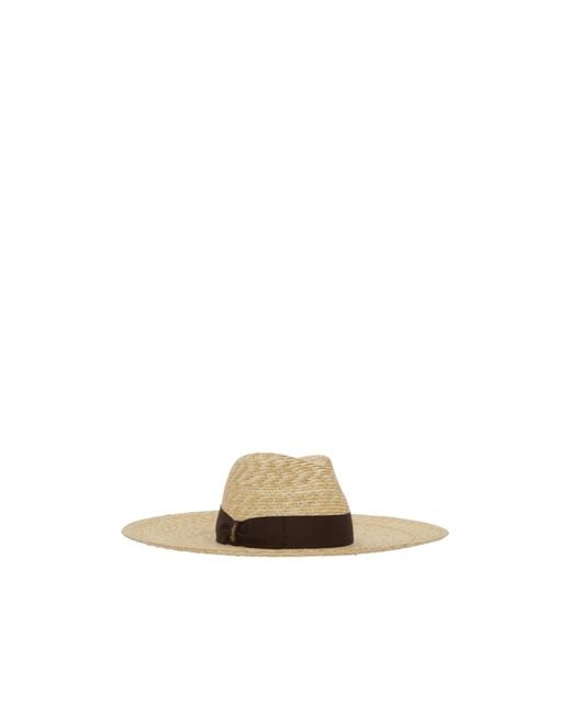 Borsalino Multicolor Wide-Brim Straw Hat