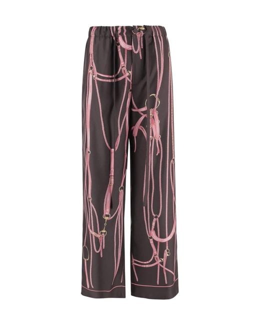 Gucci Multicolor Printed Detailed Straight-Leg Pants
