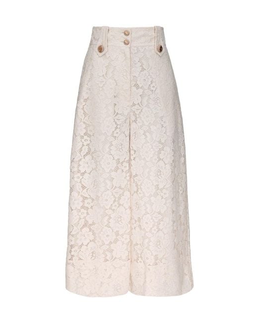 Zimmermann Natural Luna Lace Trousers